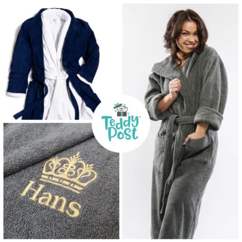 Personalized bathrobe with name and pictures