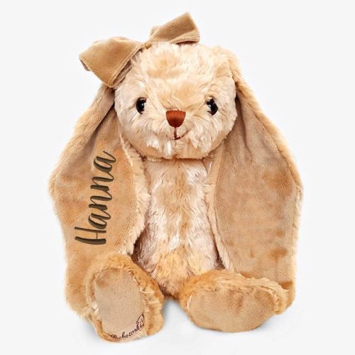 Personalized brown rabbit soft toy
