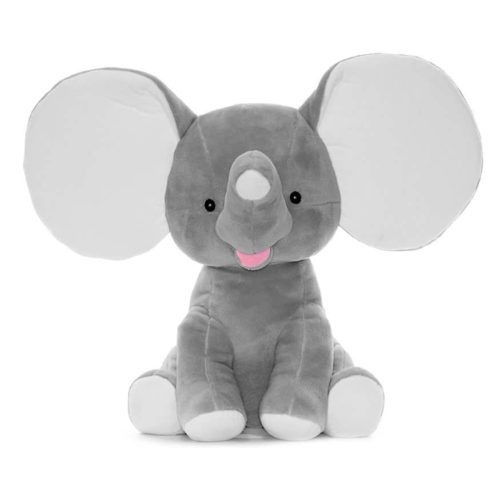 Gray elephant with name