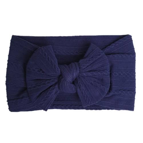 Headband baby navy blue in nylon