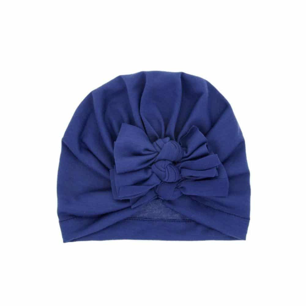 Navy blue turban baby