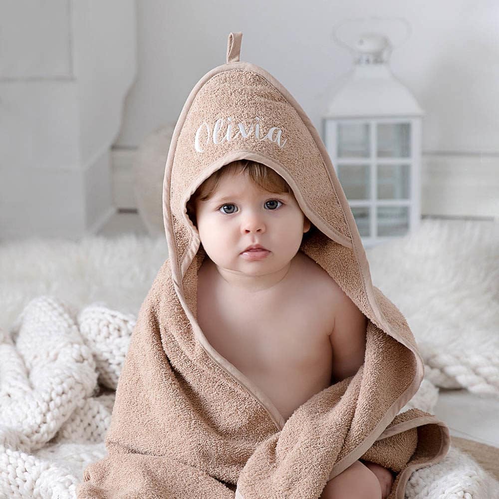 Personalized bath capes Custom hooded towels with embroidery Teddypost