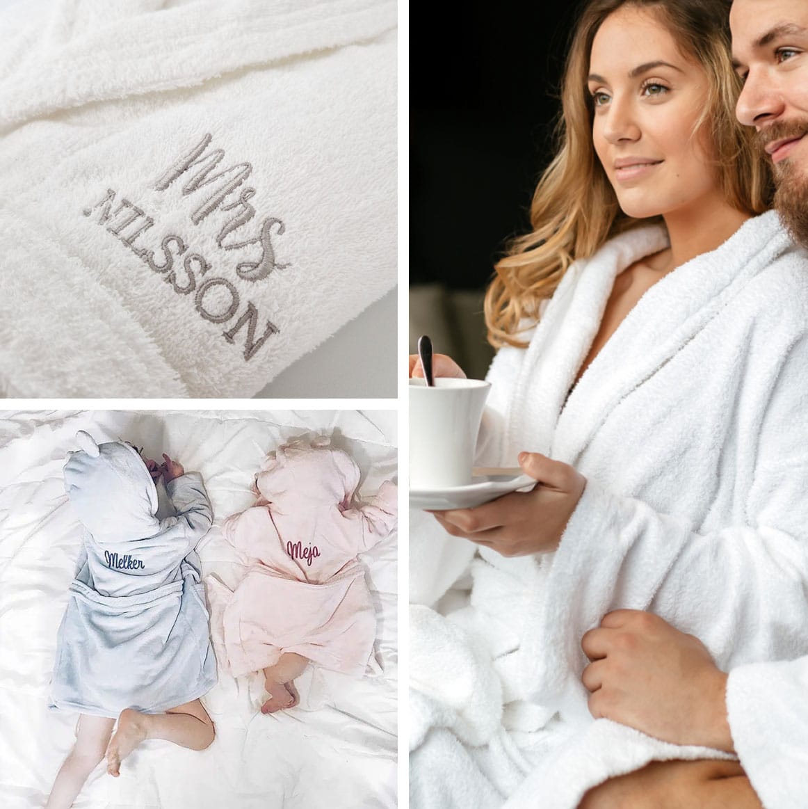 Personalized bathrobe with name