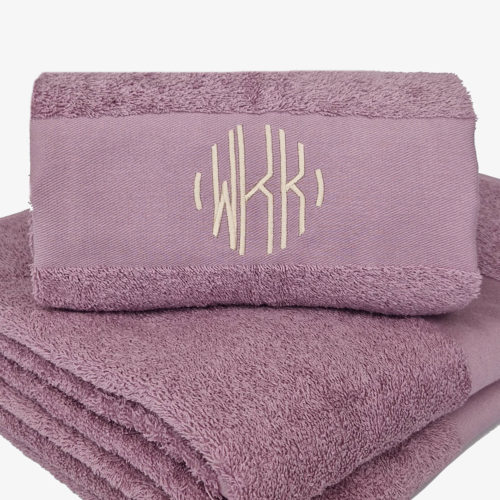 Personalized Towel in lavender color with name