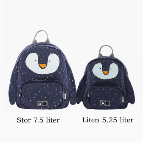 Large and small backpack with penguin