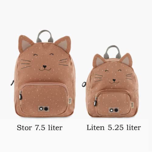 Large and small backpack with cat