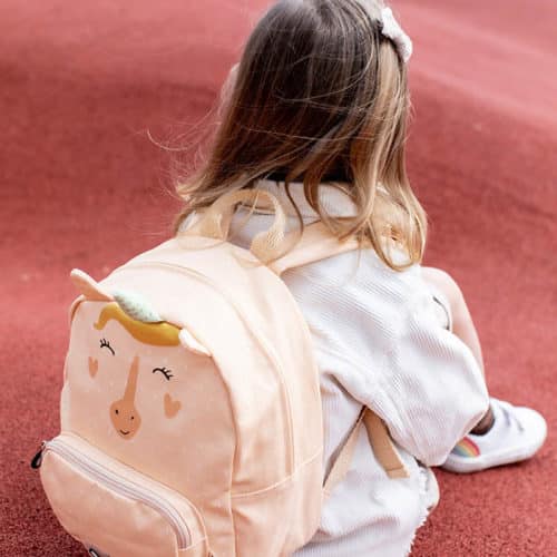 Personalized backpack with unicorn motif